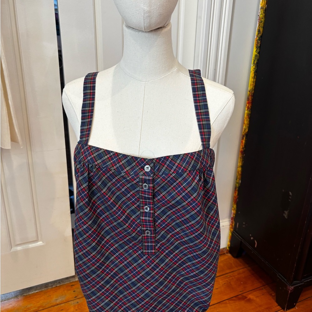 Steven Alan Multicolor Plaid Sleeveless Blouse